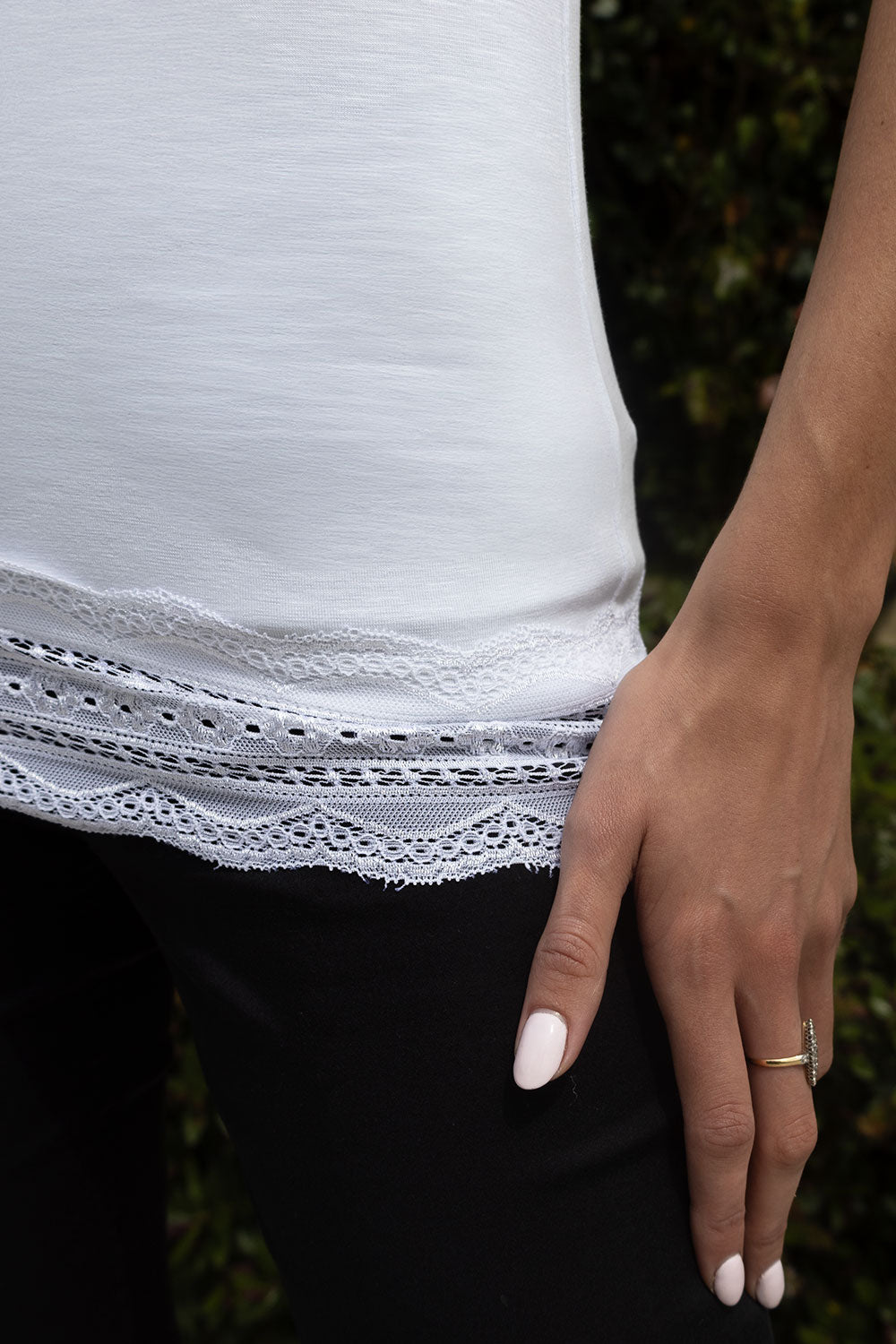 Cannes Cotton Lace Tank