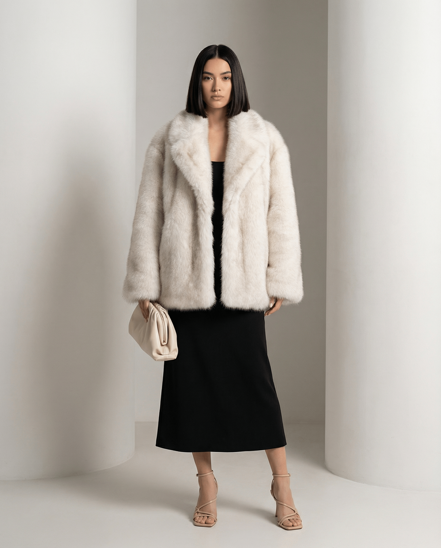 Elara Oversized Faux-Fur Coat