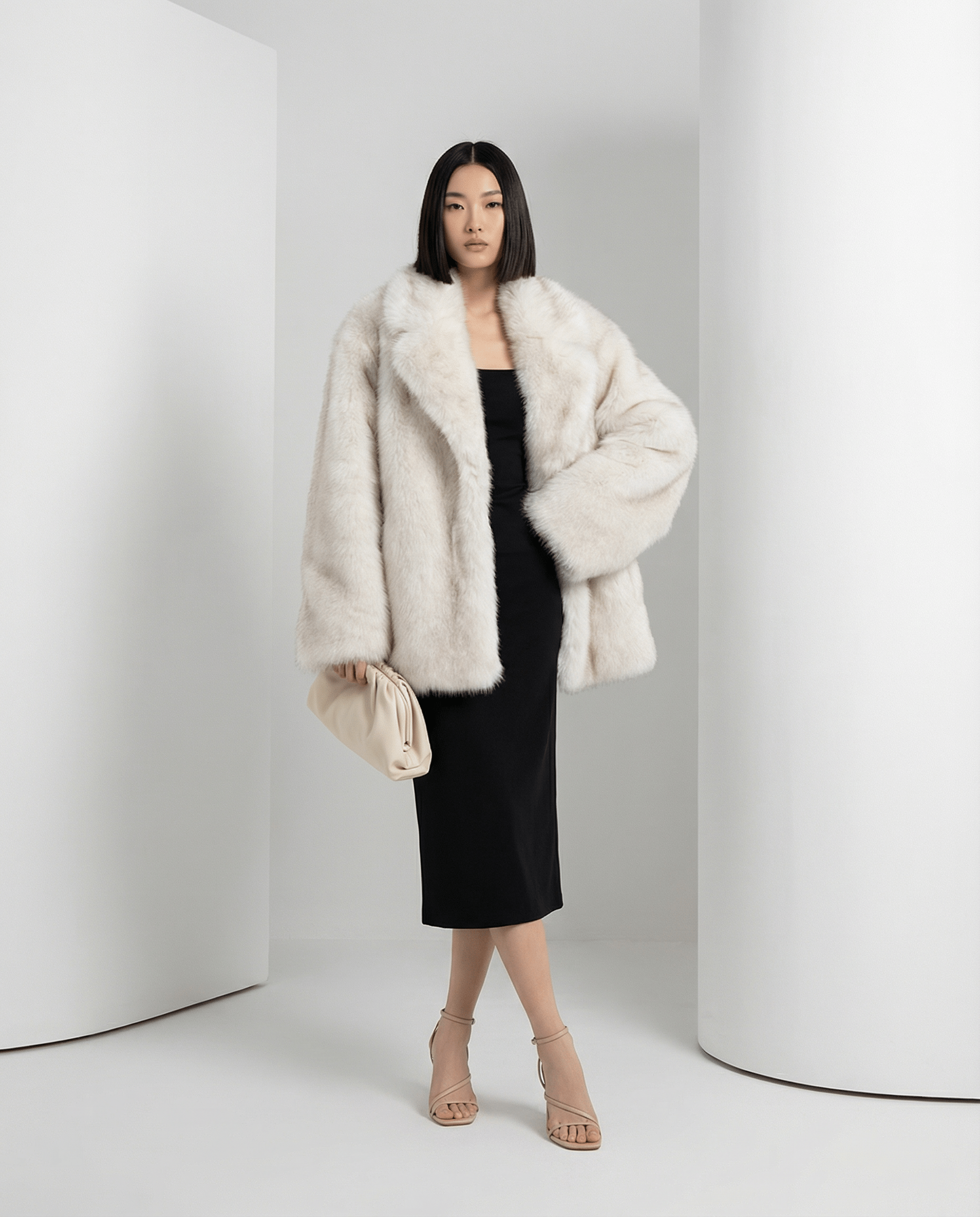 Elara Oversized Faux-Fur Coat
