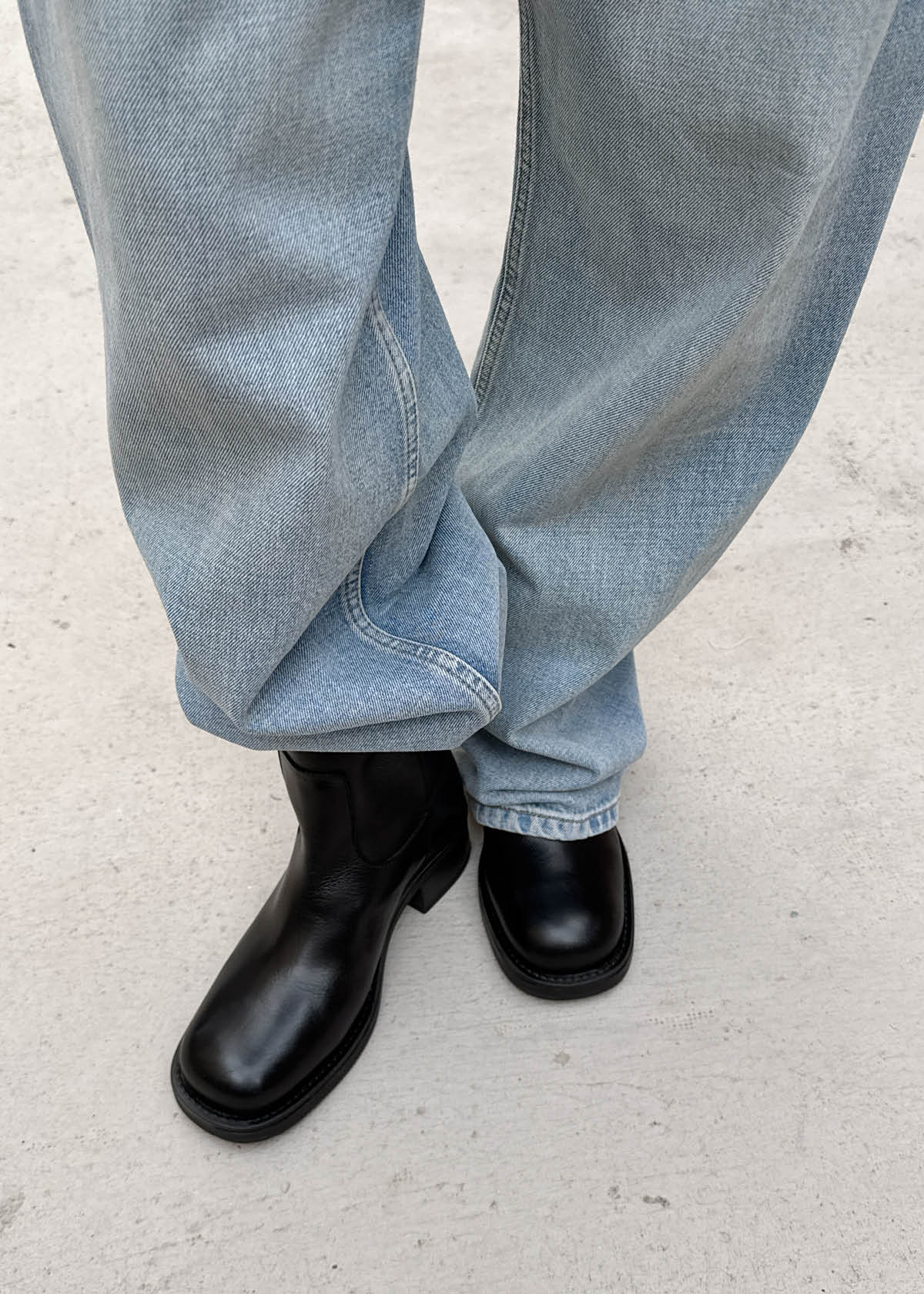 Rajan Black Leather Boots