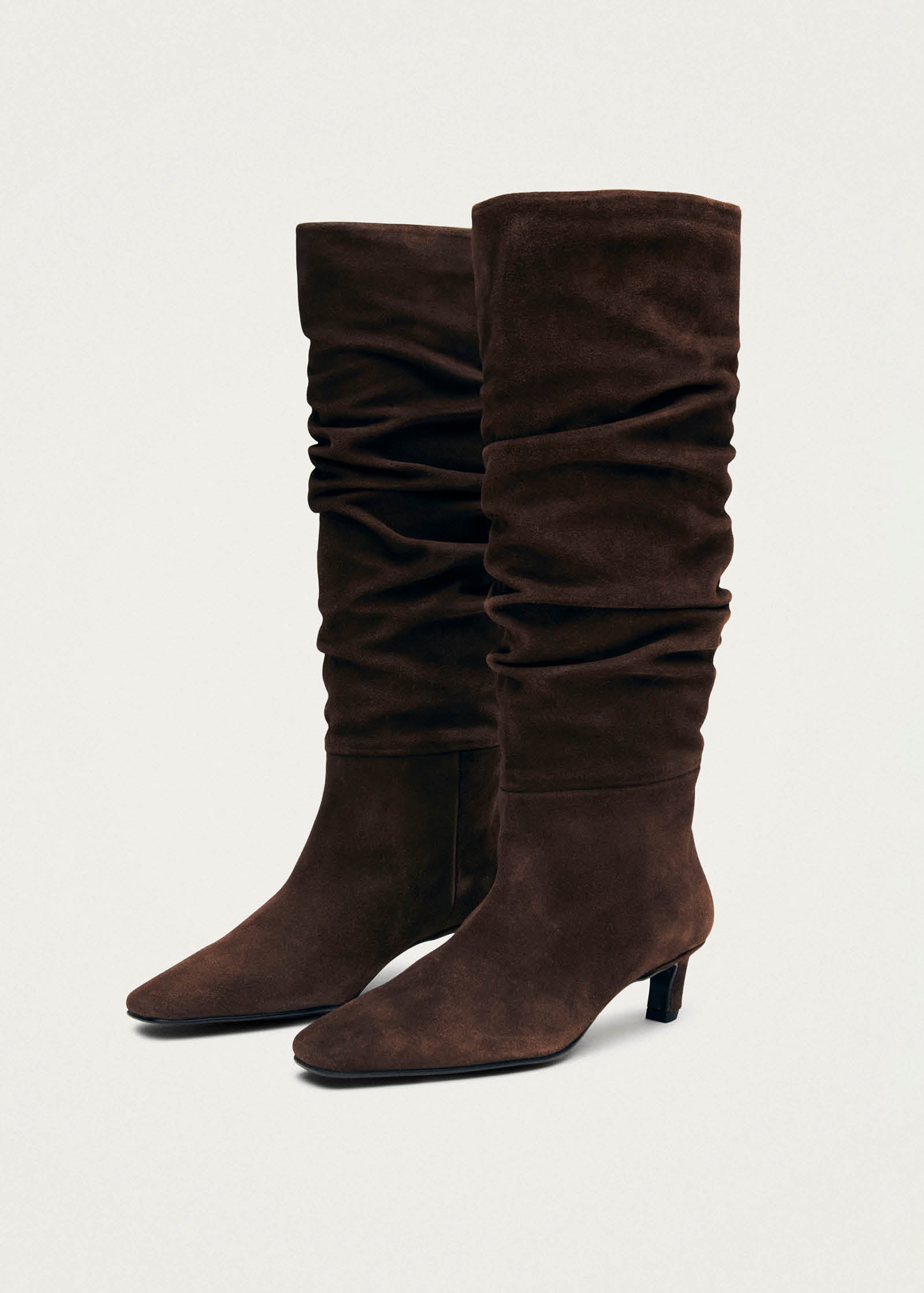 Kalila Suede Brown Leather Boots
